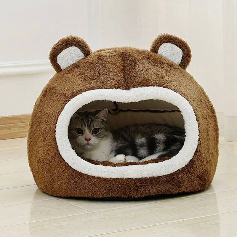 Cama caverna para Gato / Cabeça Urso