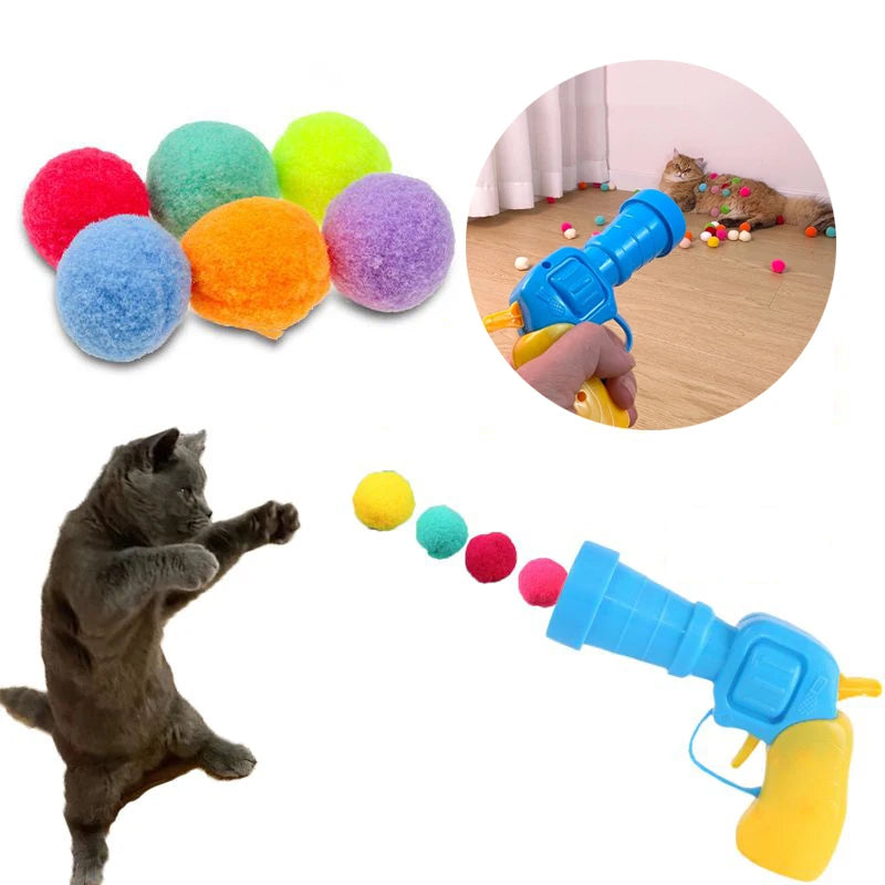 Brinquedo Arma de Tiros Pelúcia para Gatos