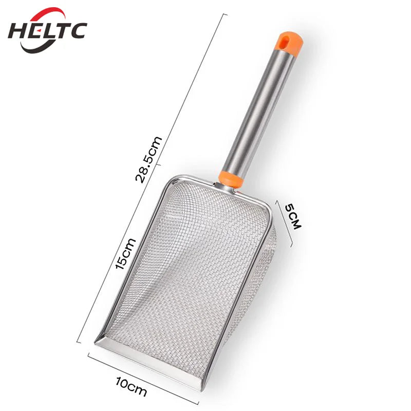 Litter Shovel Stainless Steel for Cat and Reptile Hygiene