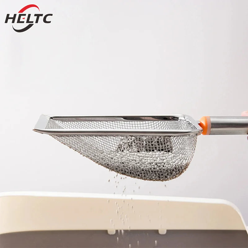 Litter Shovel Stainless Steel for Cat and Reptile Hygiene